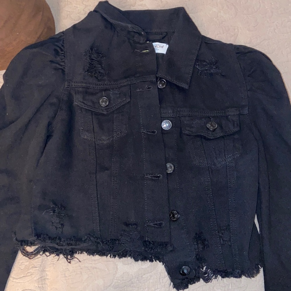 size small black blue Jean jacket.
